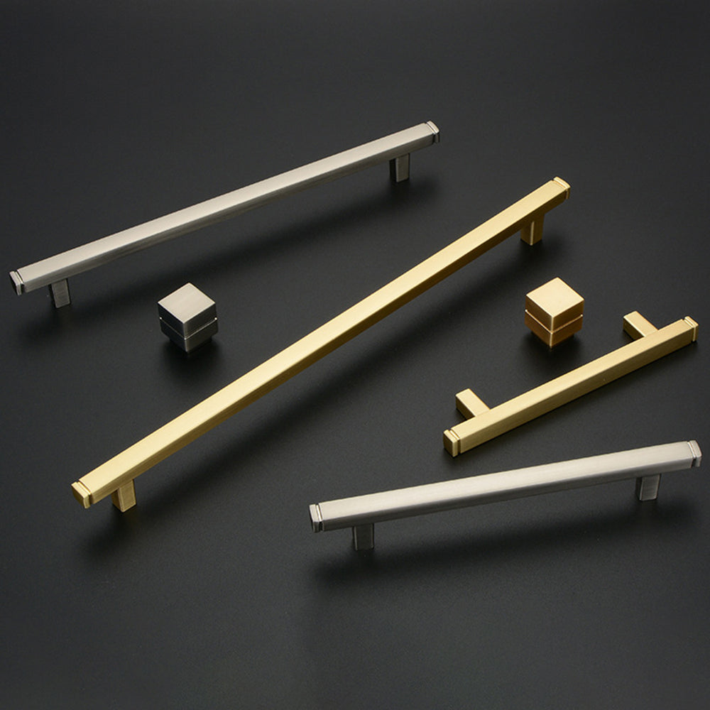 Modern Minimalist Square Brushed Handles And Pulls