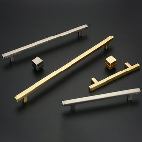 Modern Minimalist Square Brushed Handles And Pulls