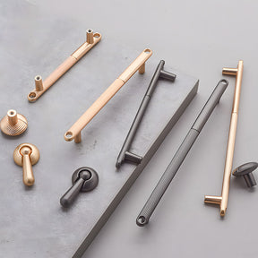 Modern Knurled Zinc Alloy Cabinet Pulls