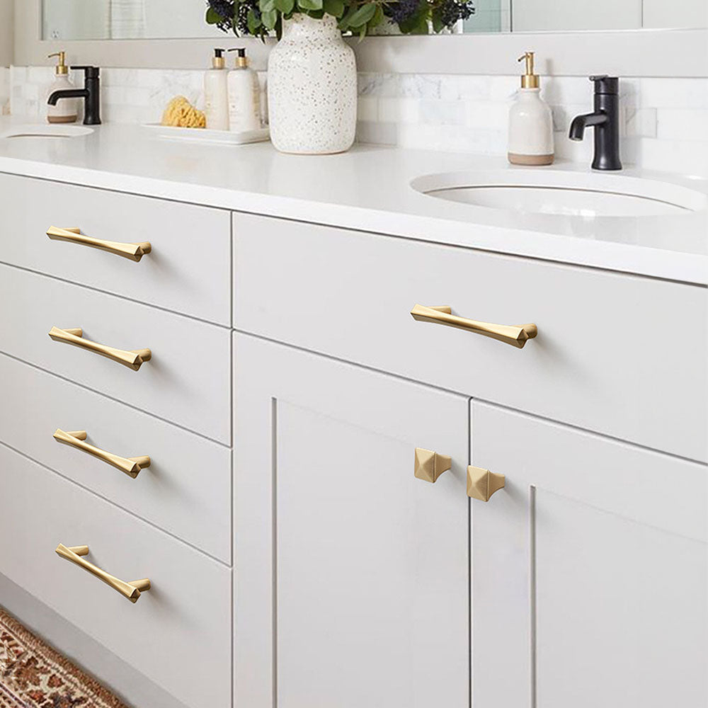 Mordern Classic Gold Cabinet Pulls and Dresser Knobs