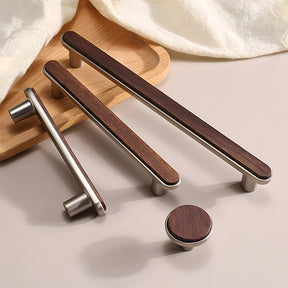 Modern Walnut Wooden Cabinet Handles