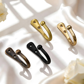 Traditional Ball-Top Solid Brass Wall Hook