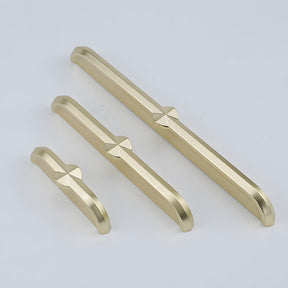 Modern Zinc Alloy Brushed Brass Cabinet Handles
