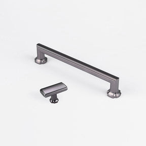 Modern Zinc Alloy Black Gray Cabinet Handles and Knobs