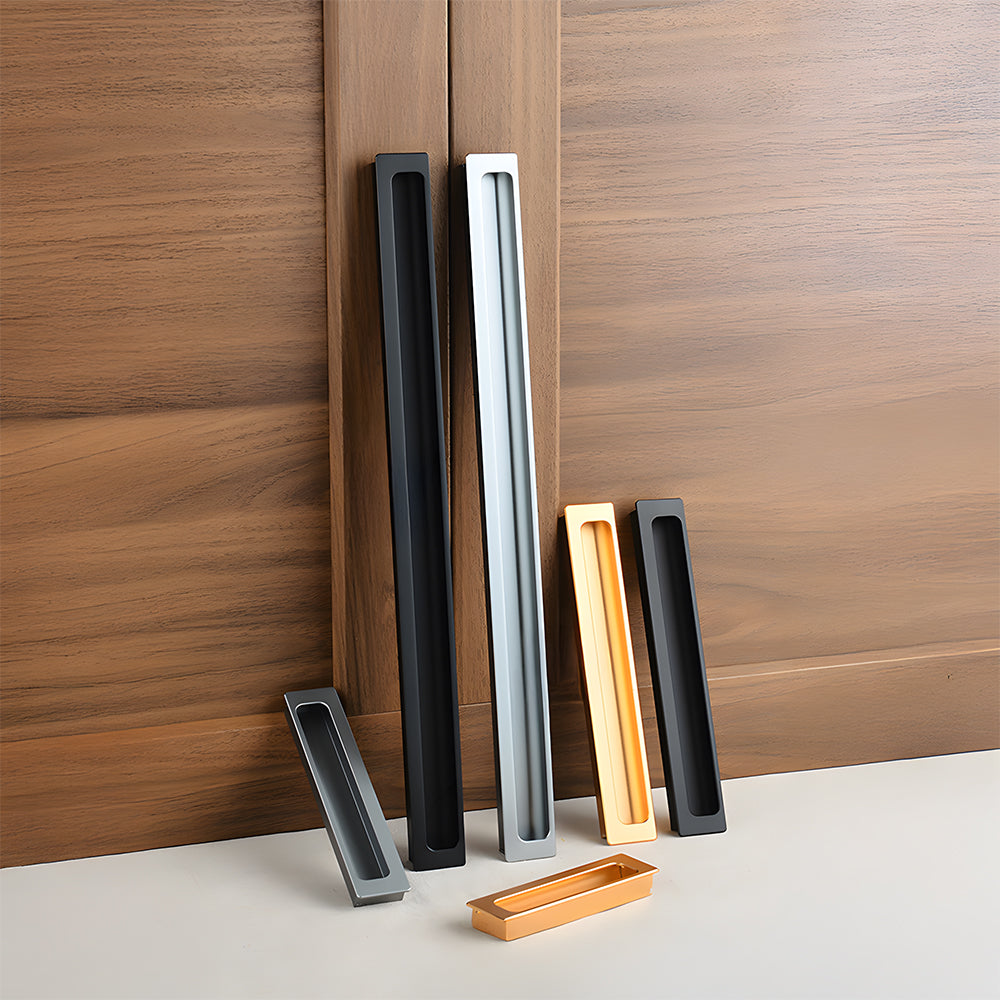 Retro Invisible Recessed Finger Edge Pull Cabinet Handles