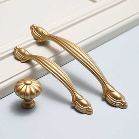 Modern Gold Zinc Alloy Furniture Cabinet Handle And Knob