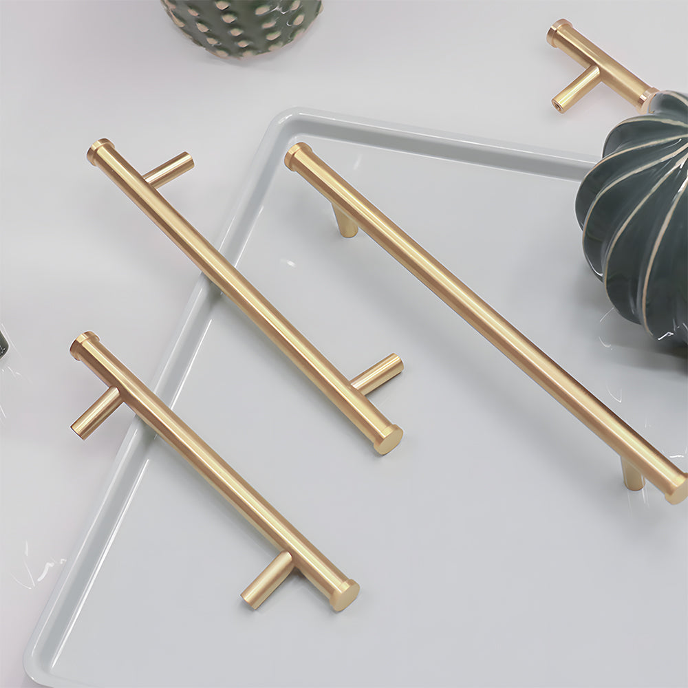 Simple Gold Brass Cabinet Handles
