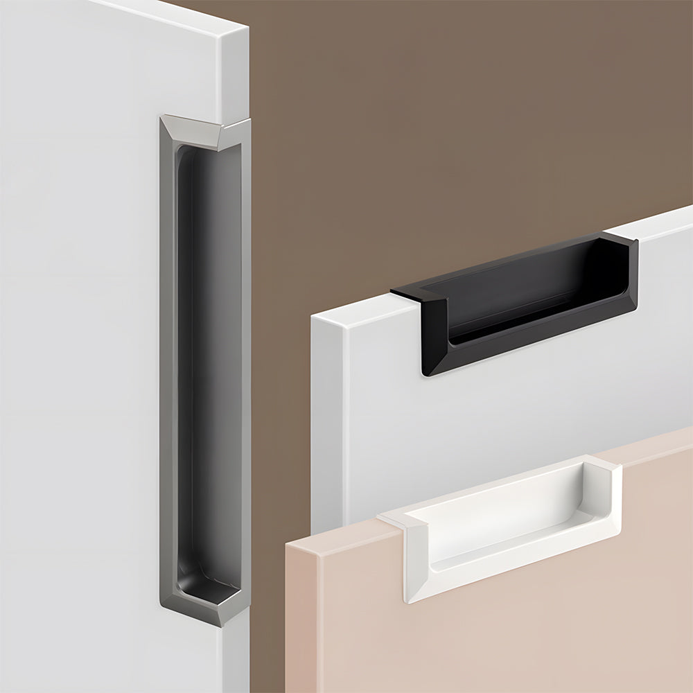 Modern Square Recessed Flush Finger Pulls for Cabinet