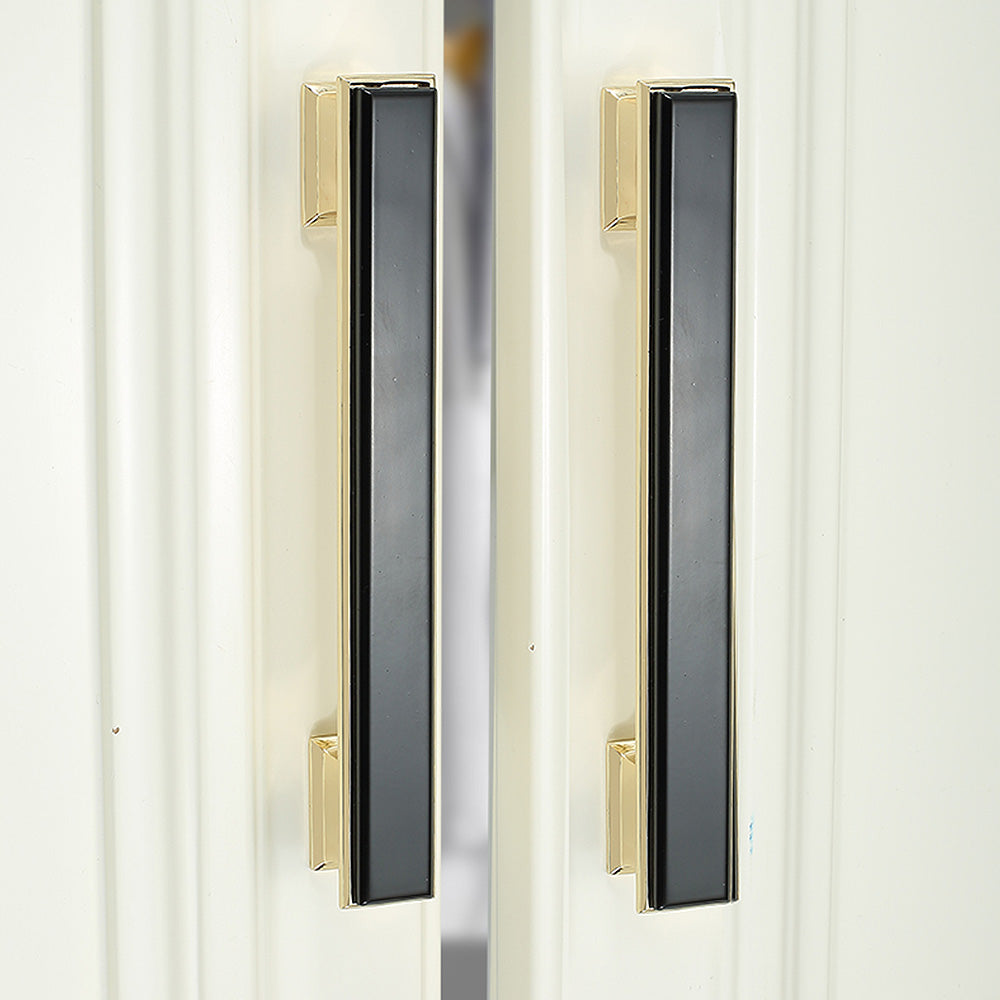 Modern Black Gold Wardrobe Cabinet Handles