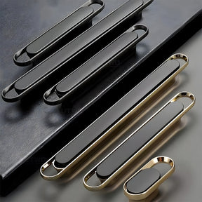 Two-color Zinc Alloy Modern Bedroom Cabinet Handles