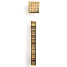 Modern Zinc Alloy Square Textured Grid Cabinet Pulls