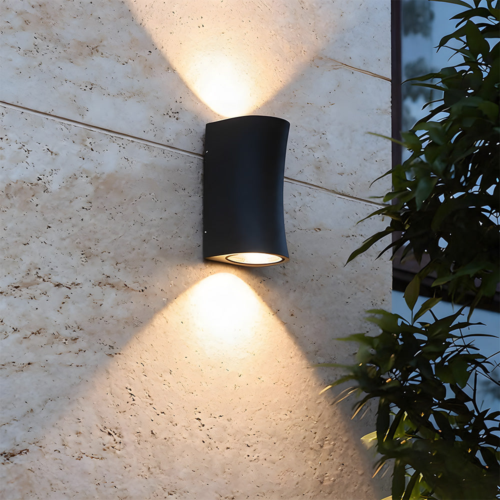IP65 Curved & Square Up Down Exterior Sconce