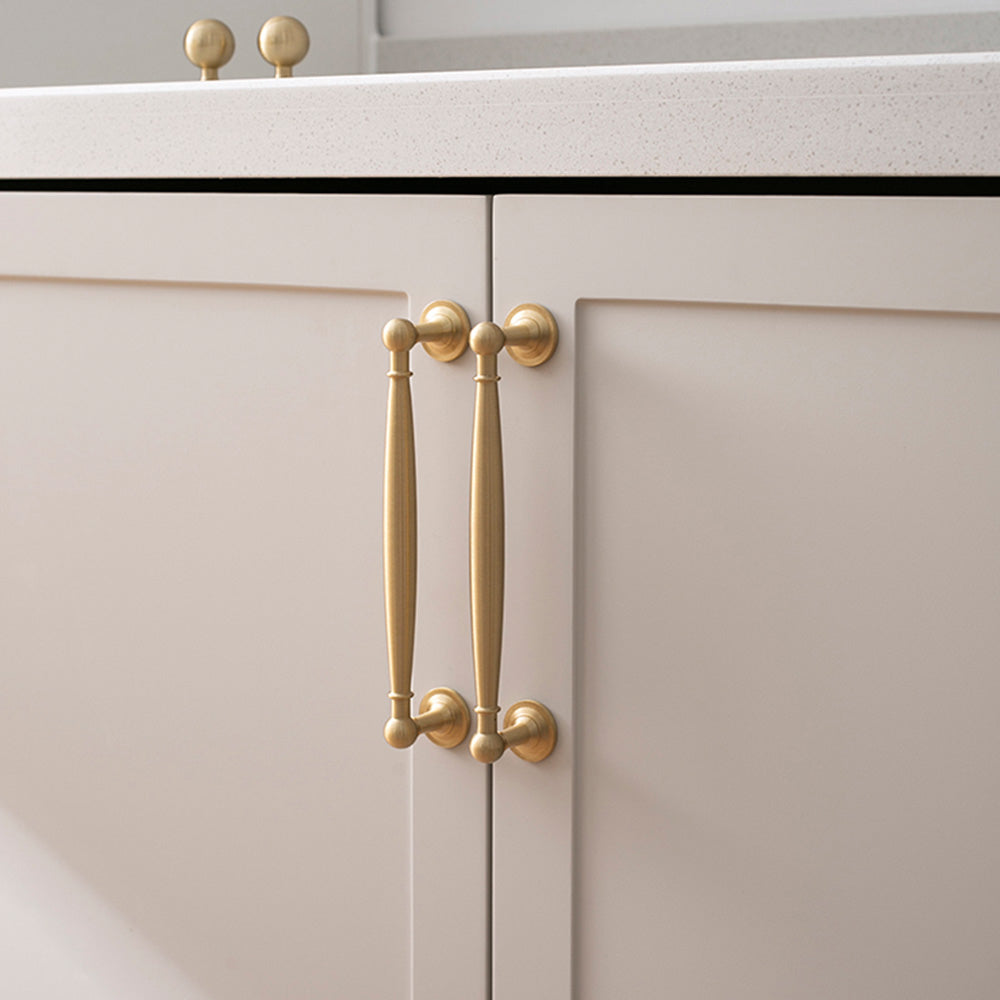French Luxury Brass Wardrobe Door Cabinet Handles