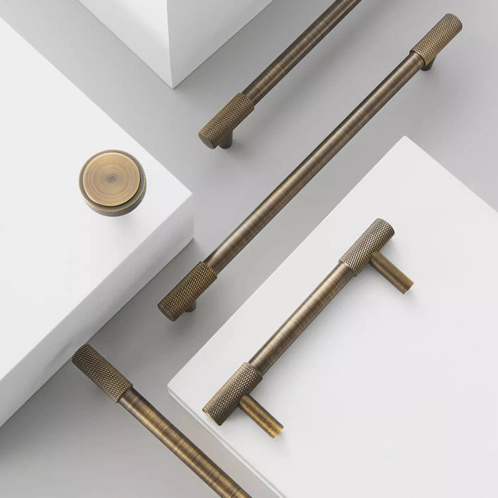 Gold Threaded Cabinet Handles