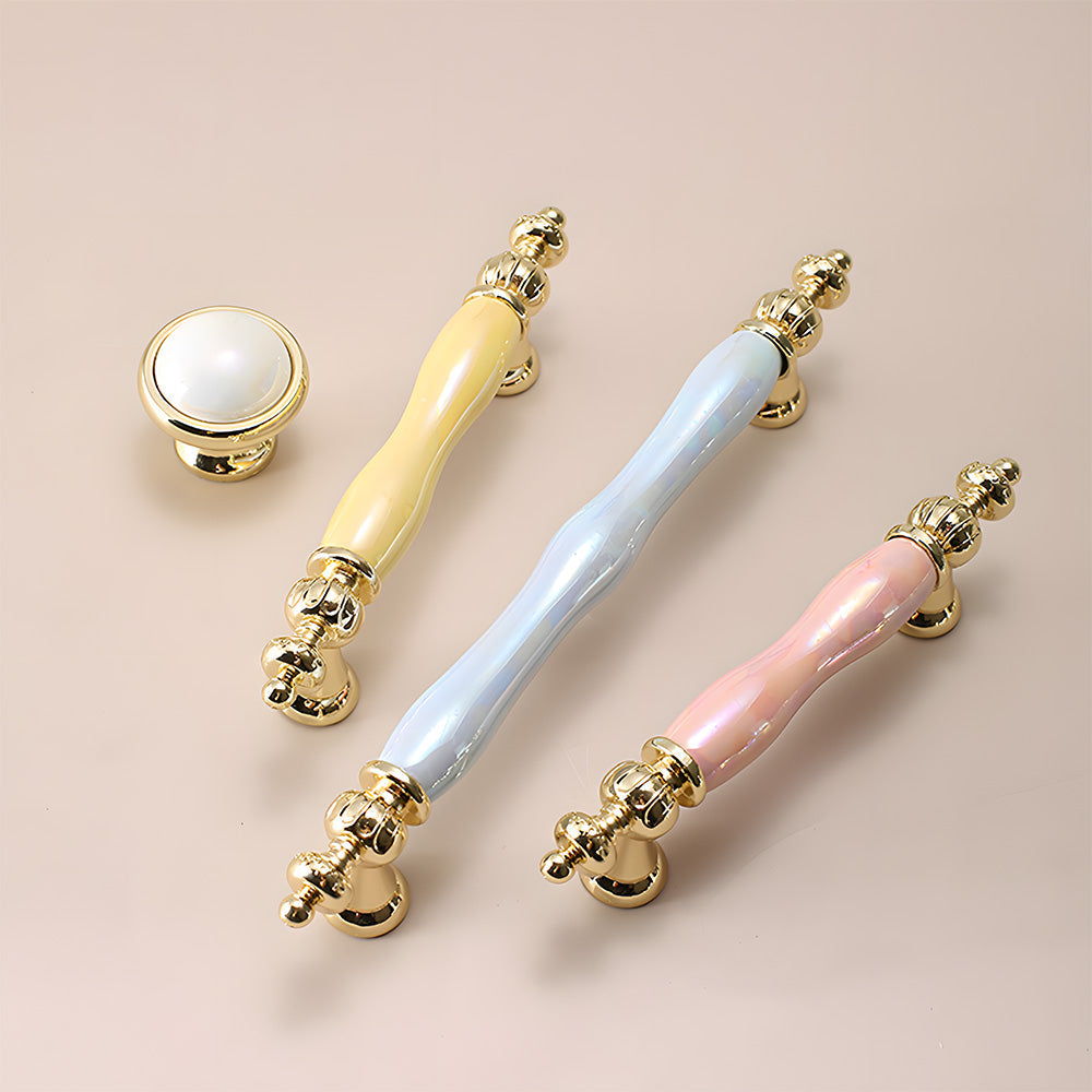 Luxury Macaroon Ceramic Wardrobe Cabinet Handles