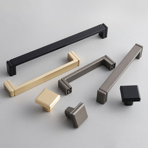 Modern Minimalist Zinc Alloy Square Cabinet Handle