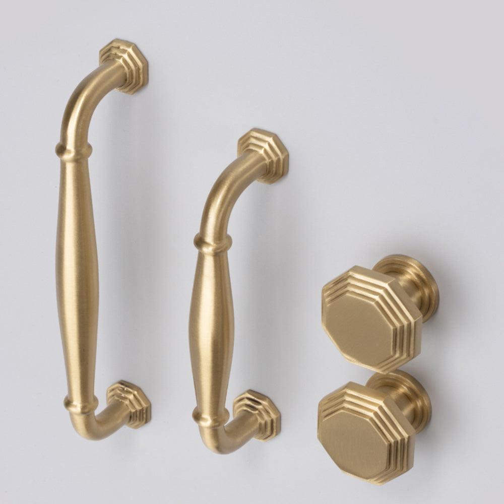 Contemporary Gold Brass Furniture Cabinet Handle And Knobs For Kitchen