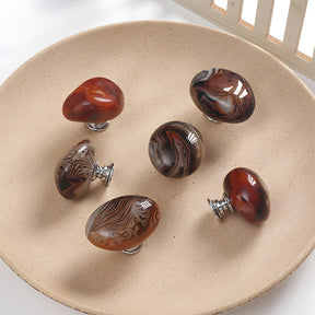 Modern Agate Stone Pebble Cabinet Knobs