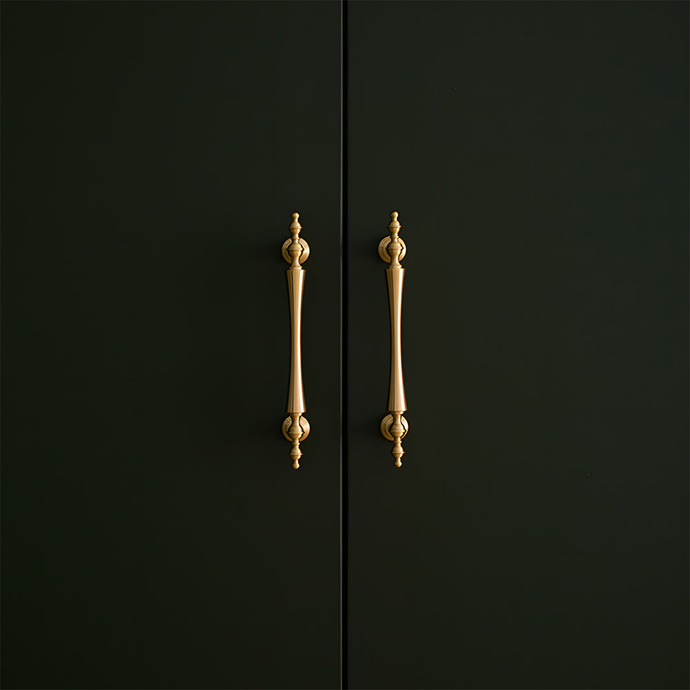 Retro Gold Brass Wardrobe Handles And Knobs