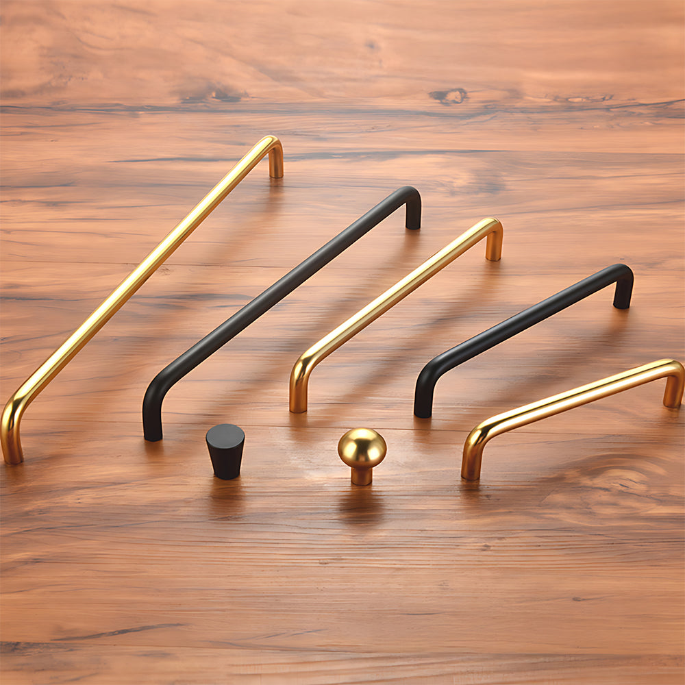 Simple Aluminum Alloy Round Arc Cabinet Handle