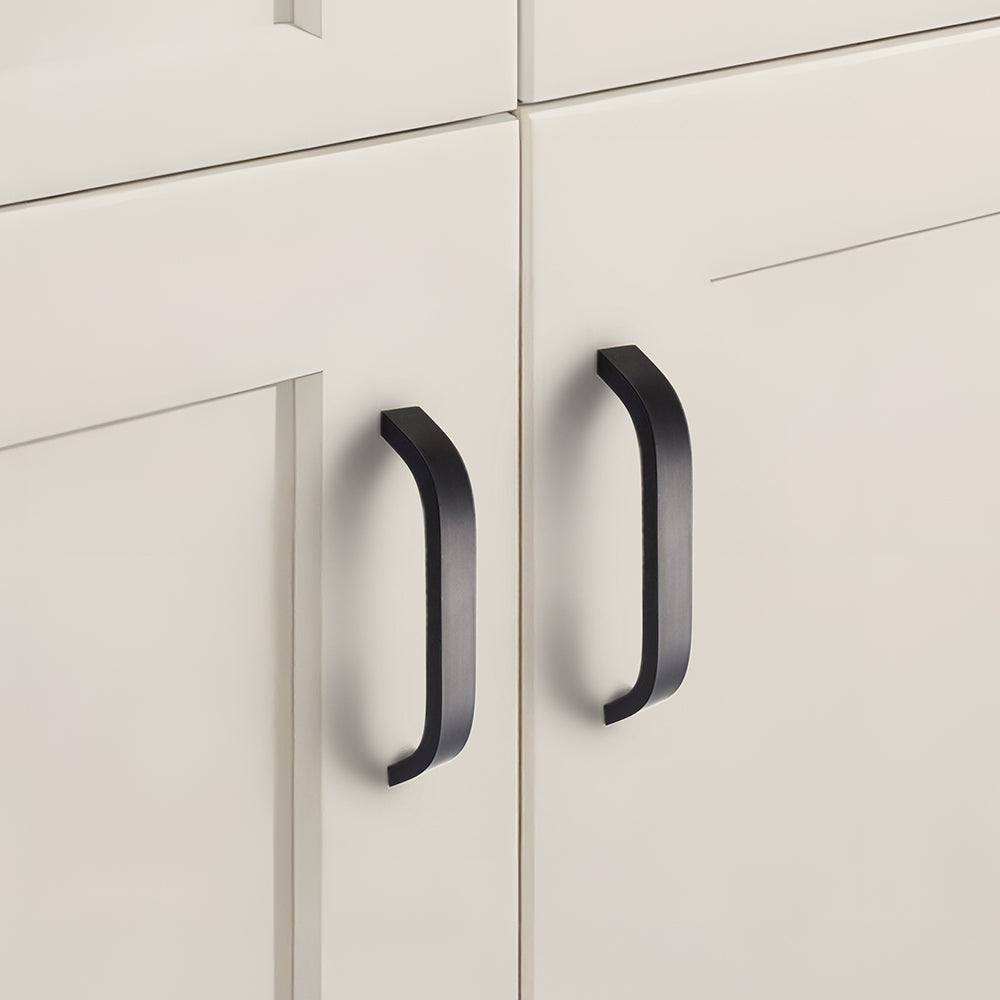 Minimalist Curved Aluminum Alloy Cabinet Drawer Handles