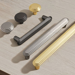 High-End Minimalist Zinc Alloy Solid Drawer Handles and Round Knobs