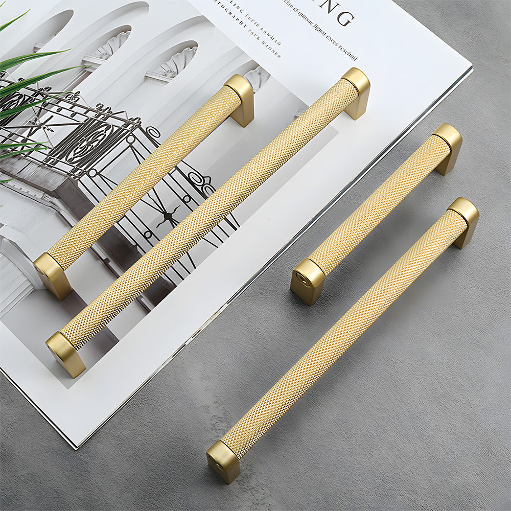 Luxury Decor Zinc Alloy Knurled Cabinet Drawer Pulls