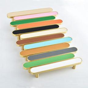 Colorful Brass Leather Drawer Cabinet Wardrobe Handles