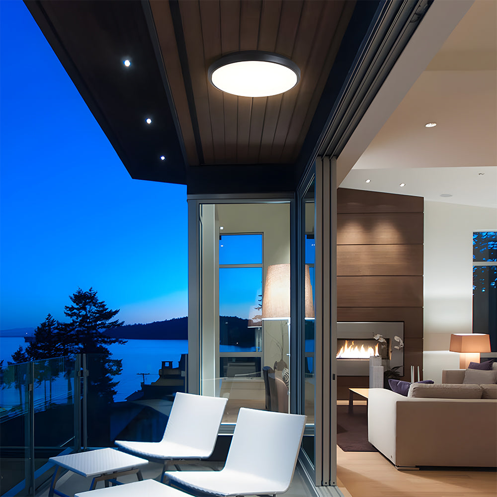 Modern IP65 Waterproof Round Outdoor LED Ceiling Light