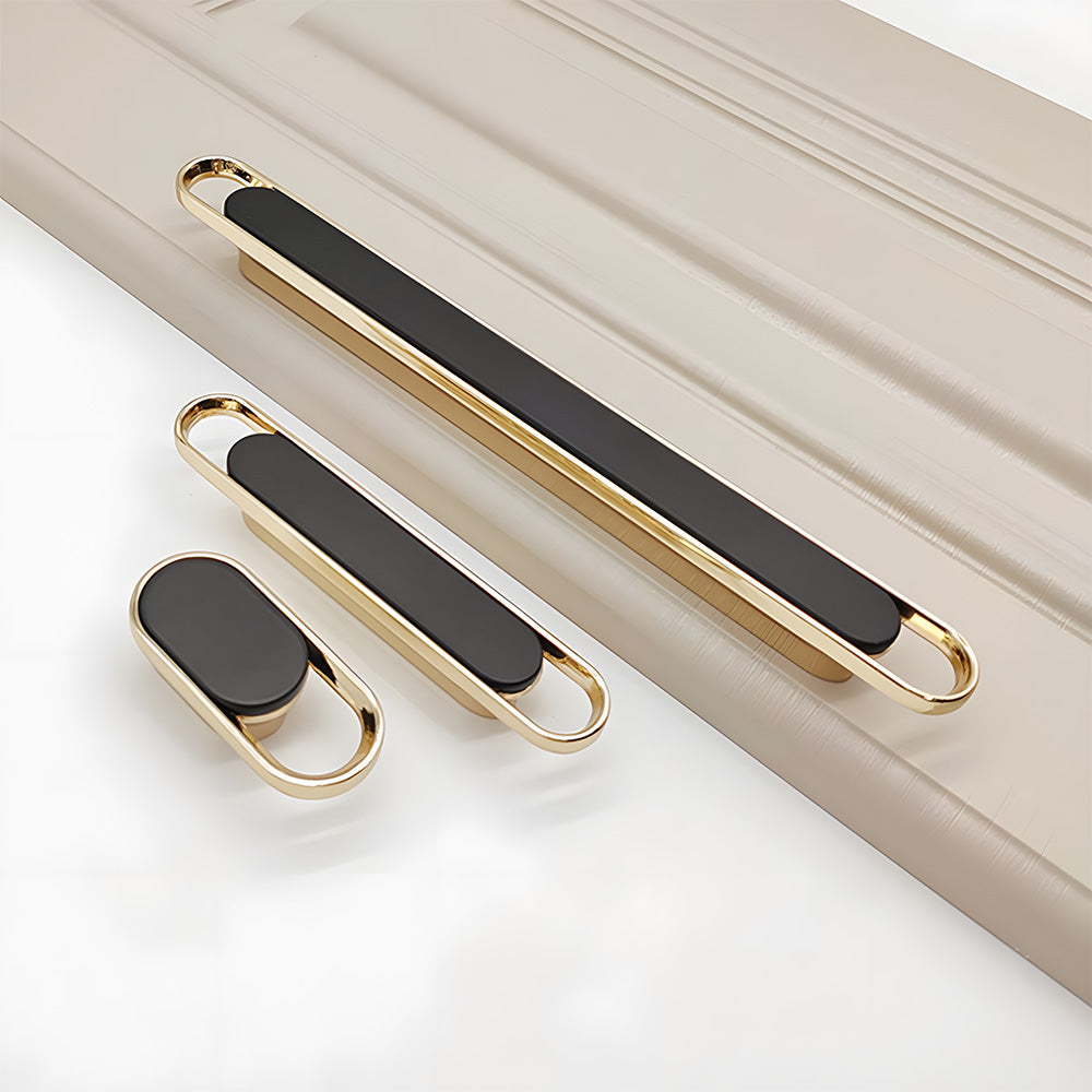 Two-color Zinc Alloy Modern Bedroom Cabinet Handles