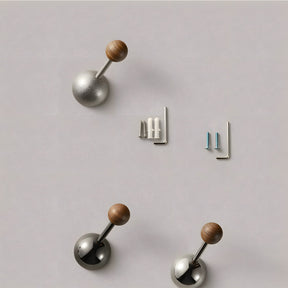 Walnut Cupboard Knobs & Wall Hooks