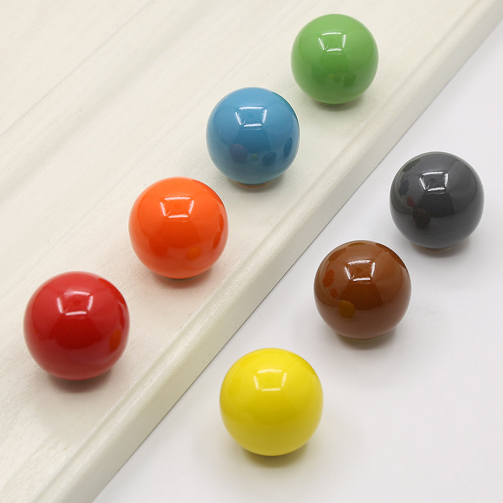 Ball Shape Colorful Wardrobe Drawer Knobs