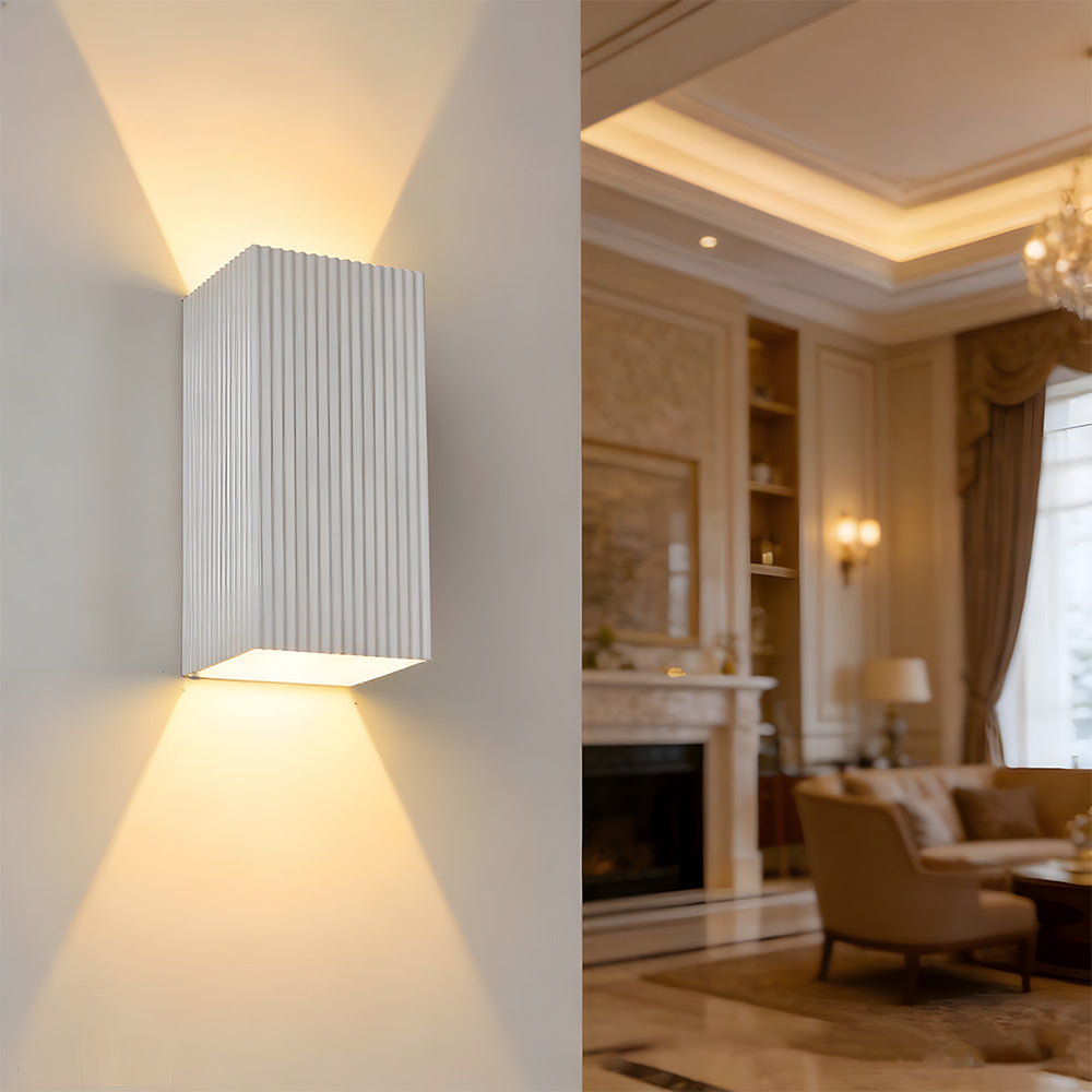 IP65 Fluted LED Up Down Outdoor Wall Light