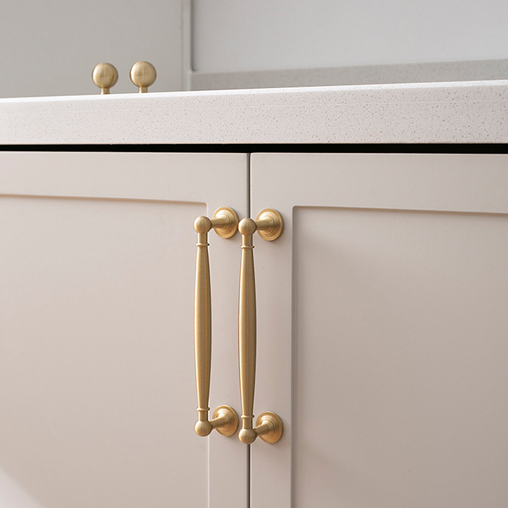 European style Wardrobe Gold Cabinet Double Hole Handle