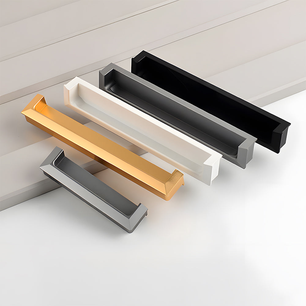 Modern Square Recessed Flush Finger Pulls for Cabinet