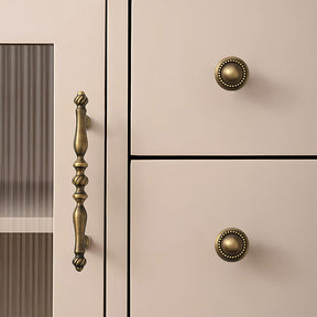 Vintage Solid Brass Spindle Cabinet Handles