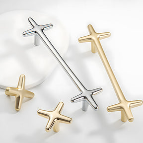 Modern Bright Silver Zinc Alloy Cabinet Pulls and Handles
