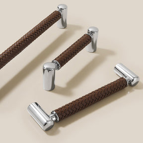 Woven Leather Cupboard Handles & Drawer Pulls