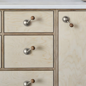Walnut Cupboard Knobs & Wall Hooks