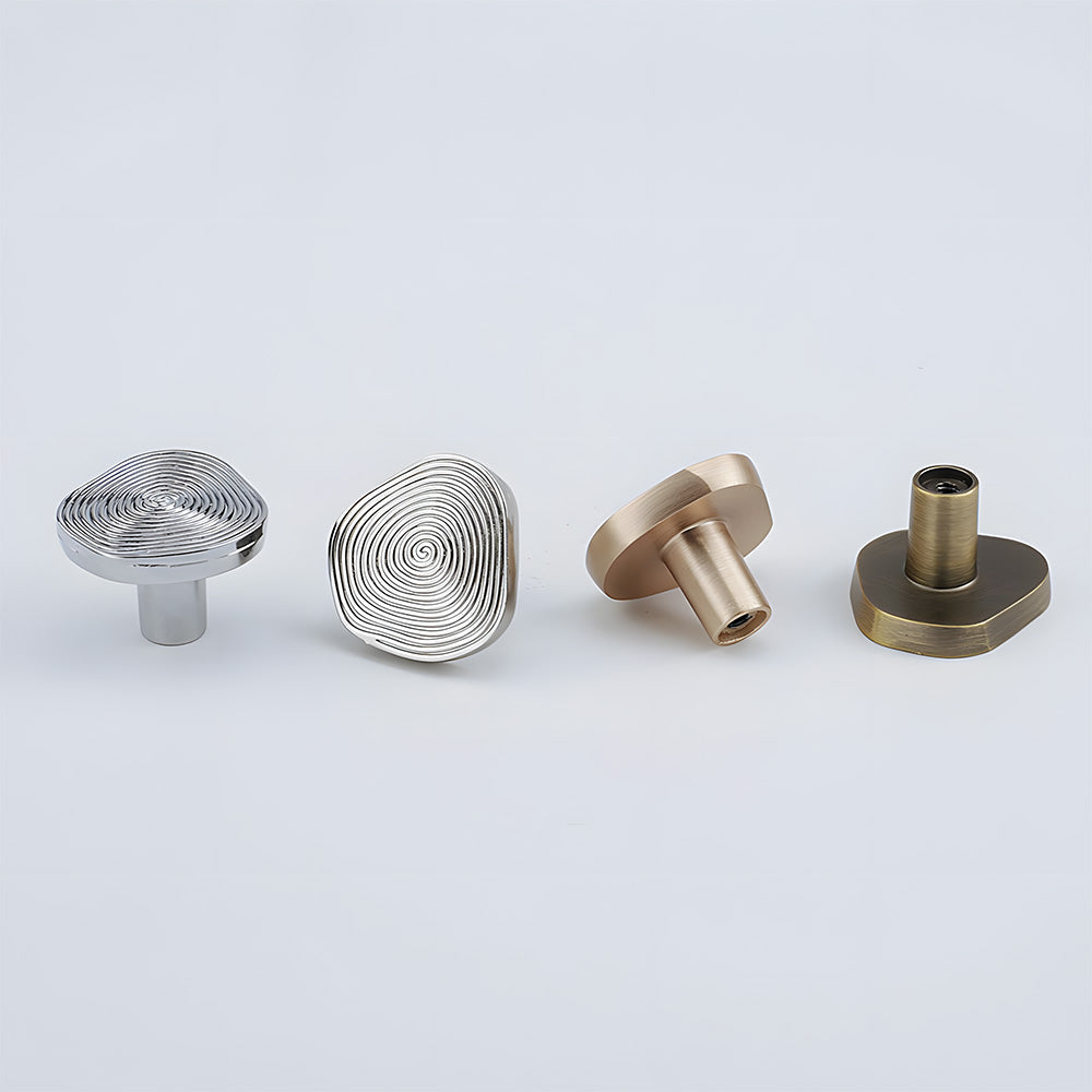 Organic Round Textured Zinc Alloy Cabinet Knobs