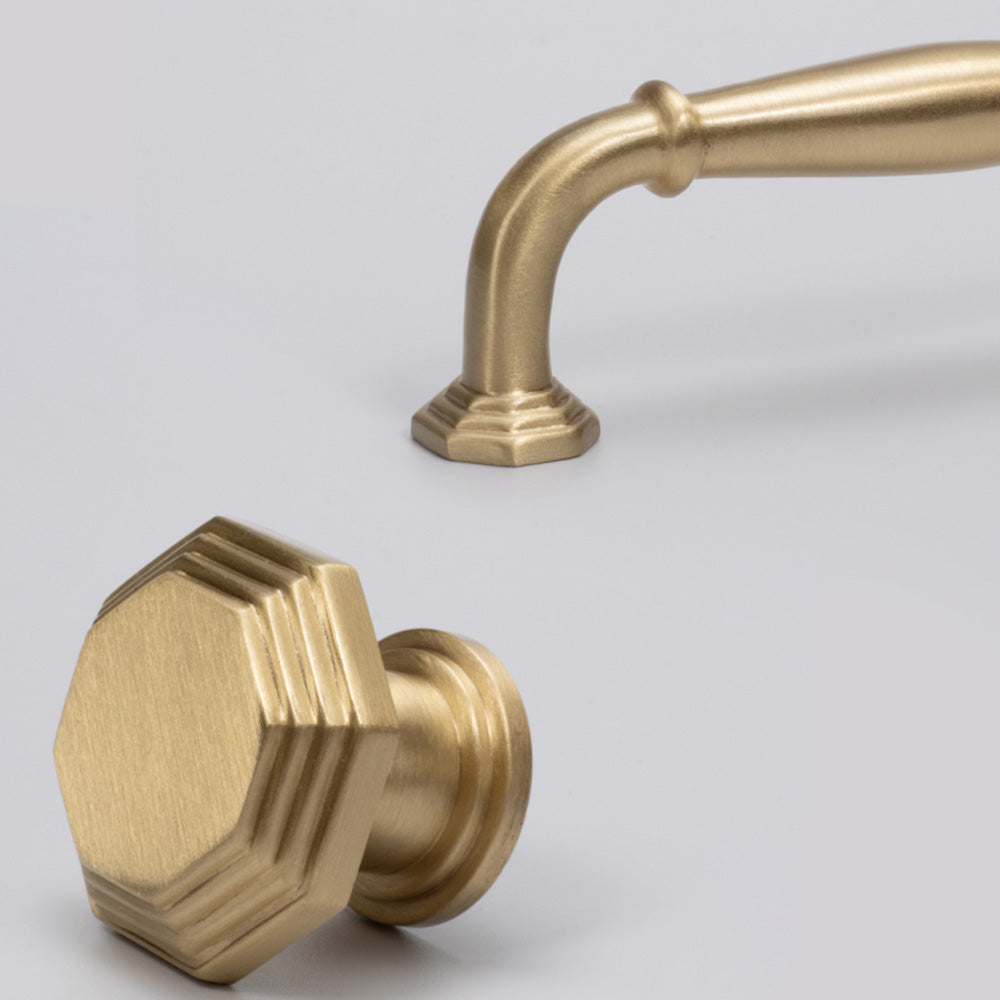 Contemporary Gold Brass Furniture Cabinet Handle And Knobs For Kitchen