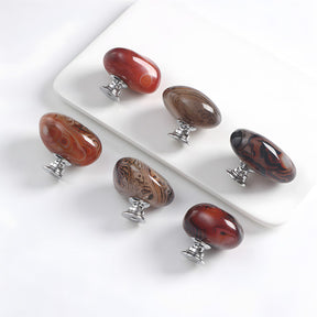 Modern Agate Stone Pebble Cabinet Knobs