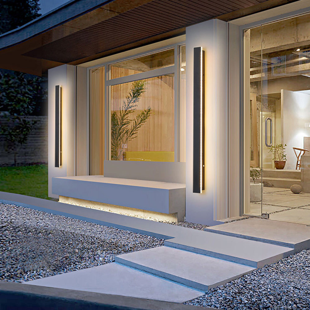 IP65 Industrial Black Long Acrylic LED Outdoor Wall Lights