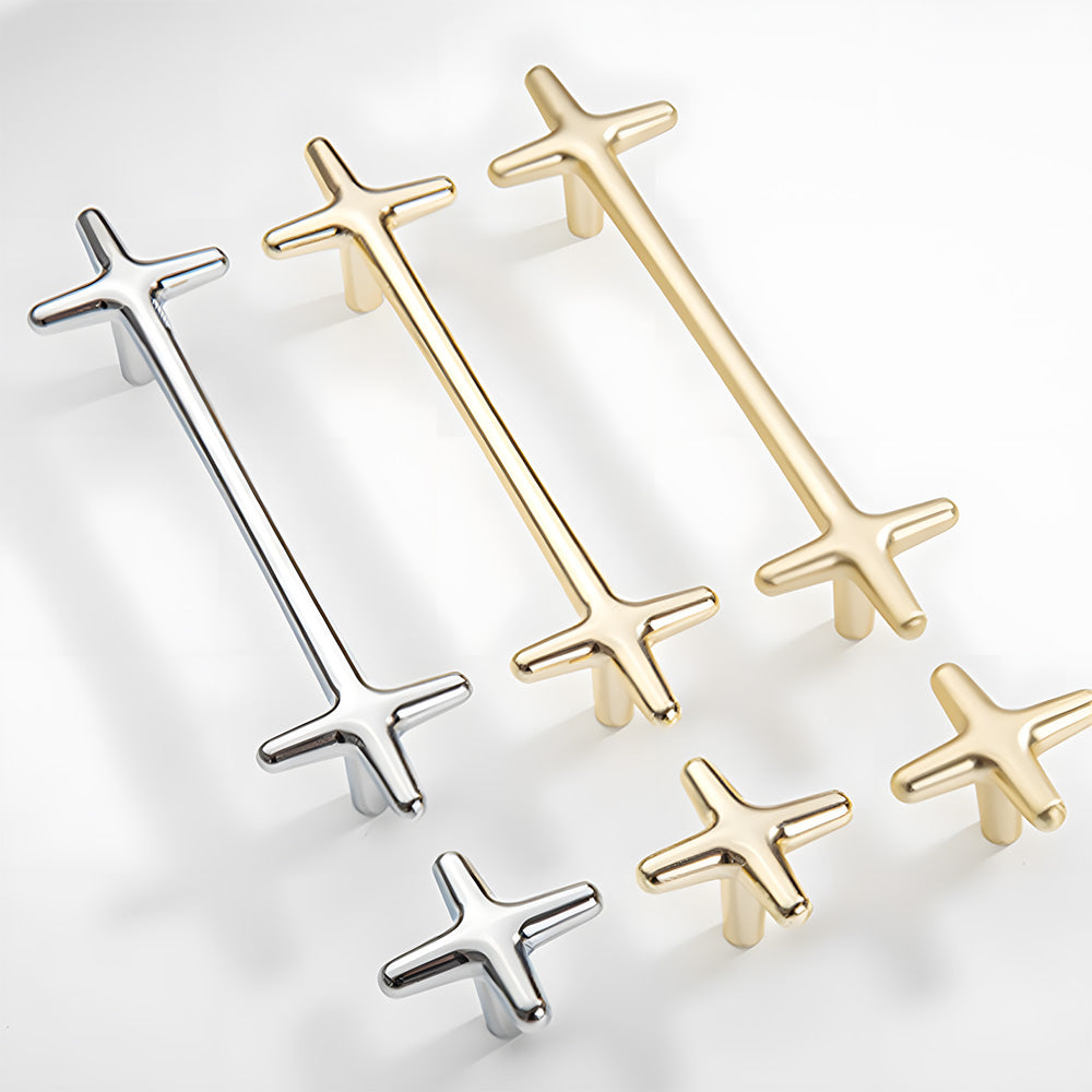 Modern Bright Silver Zinc Alloy Cabinet Pulls and Handles