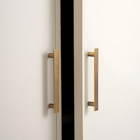 Modern Zinc Alloy Square Textured Grid Cabinet Pulls