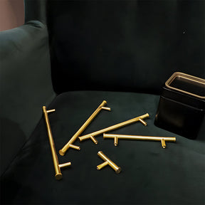 Simple Gold Brass Cabinet Handles