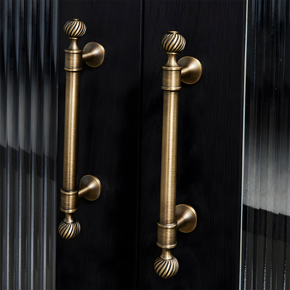 Retro Bronze Solid Brass Drawer Pulls Cabinet Handles