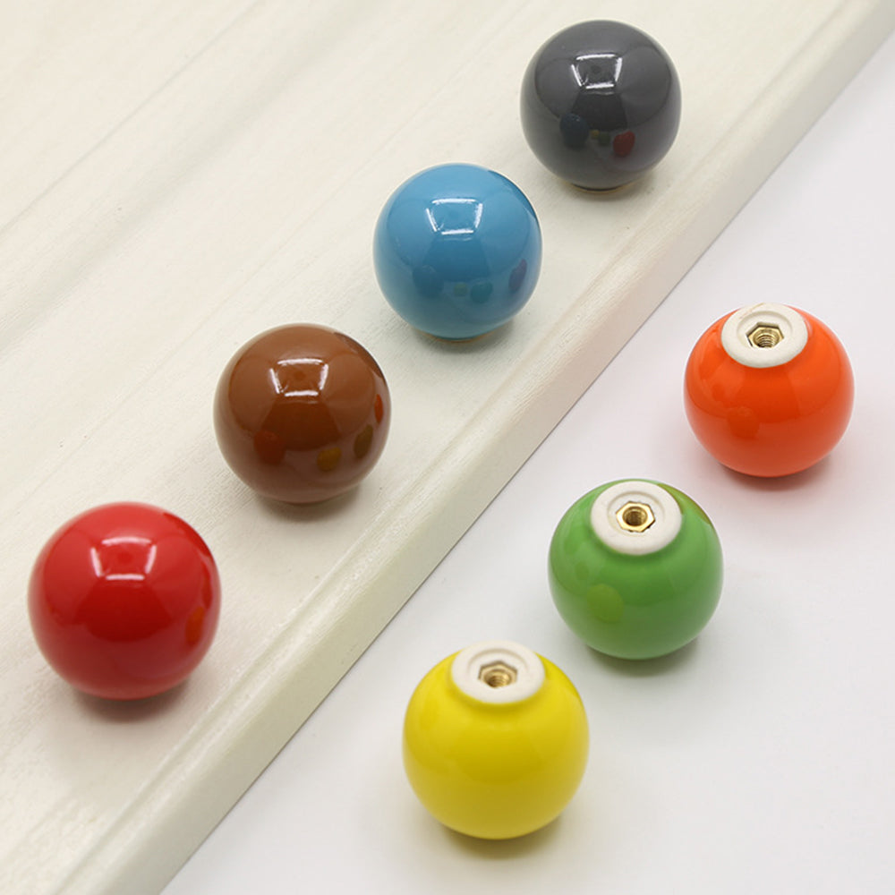 Ball Shape Colorful Wardrobe Drawer Knobs