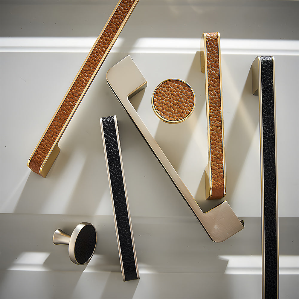 Nordic Modern Simple High-grade Leather Handle