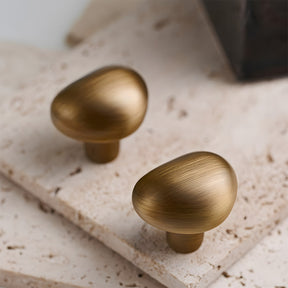 Organic Pebble Brushed Mushroom Cupboard Knobs